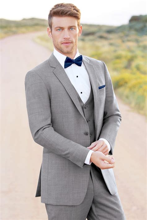 ULTRA SLIM HEATHER GREY CLAYTON SUIT - AJs Formalwear and Tuxedo Rental