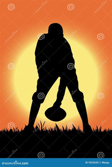 Football Playing in the Field Stock Vector - Illustration of grass, silhouette: 9252655