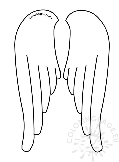 Printable Angel Wings Template | Coloring Page