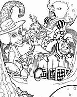 Printable Alice In Wonderland Coloring Pages sketch template