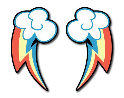 Rainbow Dash Cutie Mark My Little Pony SET OF 2 Vinyl Decal Sticker - Etsy