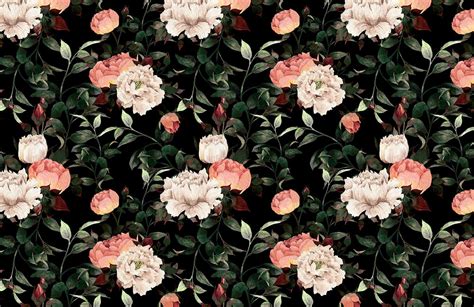 Black Vintage Floral Wallpapers - Top Free Black Vintage Floral Backgrounds - WallpaperAccess