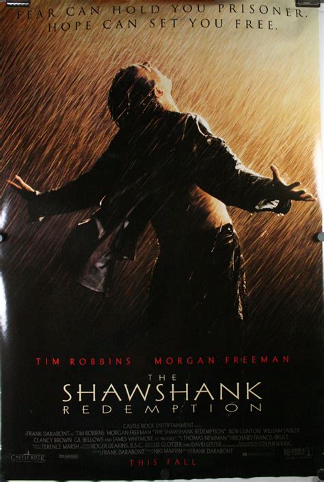 SHAWSHANK REDEMPTION, Original Advance Theatrical Movie Poster starring ...