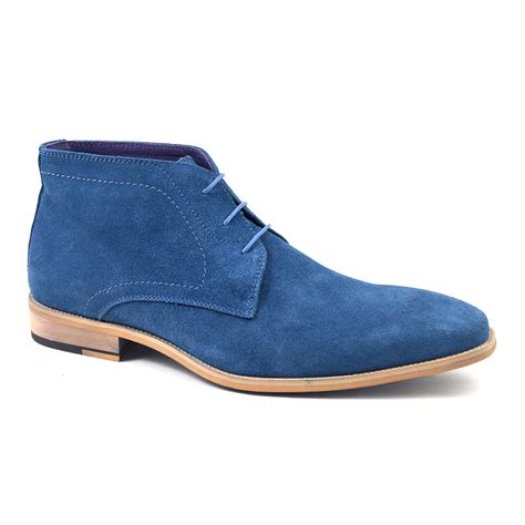 Buy Mens Blue Suede Chukka Boots | Gucinari Men