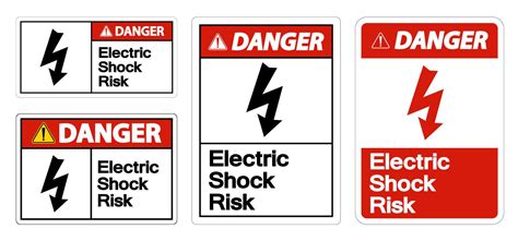 Danger Electric Shock Risk Symbol Sign On White Background 4895686 ...