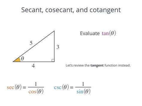 Sec, Csc, and Cot - Trigonometry - School Yourself