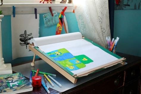 A Slanted Kids Drawing Table : Ergonomic and Portable! - Artful Parent