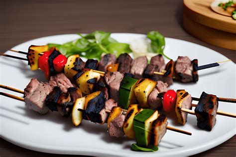 Grilled Meat Skewers · Creative Fabrica