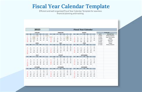 Fiscal Year 2024 Calendar Excel Template - Kass Sarene