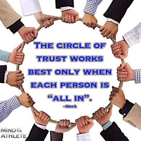 The circle of trust works best only when each person is "all in". | Trust words, Words quotes ...