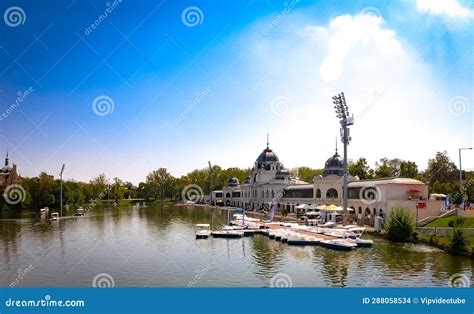 City Park Ice Rink and Boating in Budapest Editorial Stock Image ...