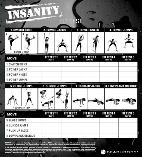 Insanity Images Workout images