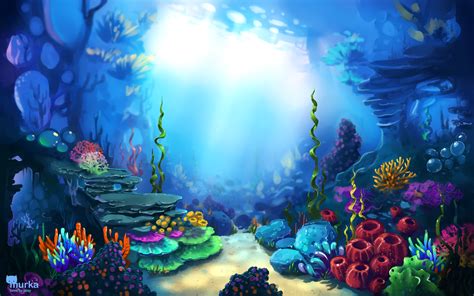 Game art for MURKA on Behance | Underwater art, Underwater painting, Sea drawing