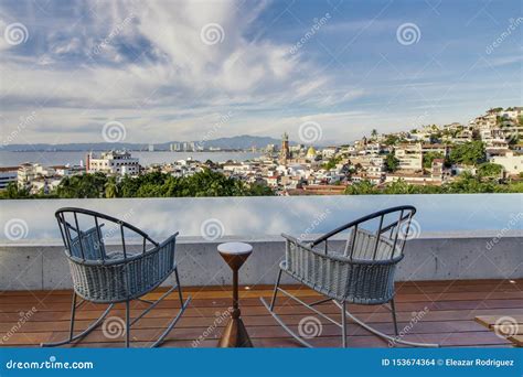 Old Town Puerto Vallarta Landscape View Editorial Stock Image - Image ...