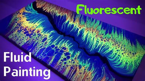 FLUORESCENT ACRYLIC POURING Technique - Soulmate Twist FLUID PAINTING ...