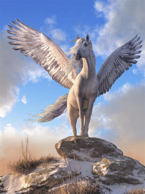 Pegasus The Winged Horse Digital Art by Daniel Eskridge - Fine Art America