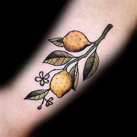 50 Lemon Tattoo Designs For Men - Citrus Fruit Ink Ideas