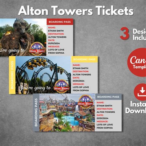 Alton Towers Tickets - Etsy