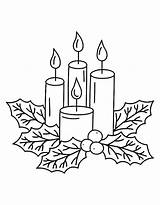 Advent Candle Coloring Pages Free Printable PDF sketch template