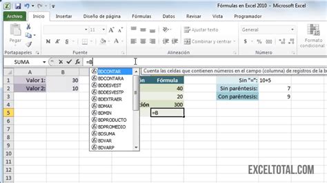 Por Qué Excel 2010 Muestra Las Fórmulas En Lugar De Las Respuestas ...