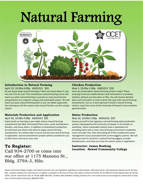 Natural Farming Classes offered at Hawaii Community College | Hāmākua Ag Cooperative