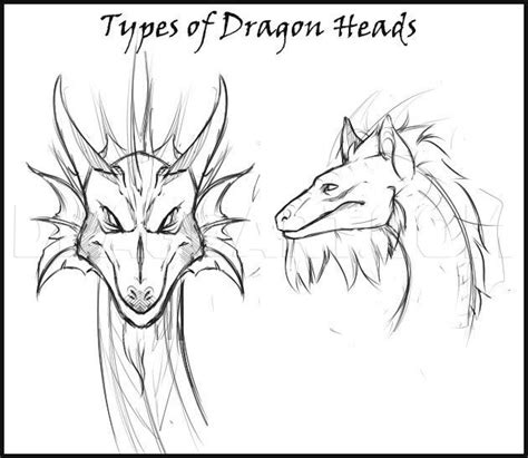 How To Draw A Dragon Head, Step by Step, Drawing Guide, by Dawn ...