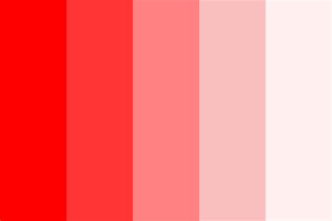 Bright To Light Red Color Palette