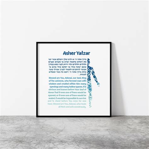 Asher Yatzar Svg, Jewish Prayer After Going to the Bathroom, Printable ...