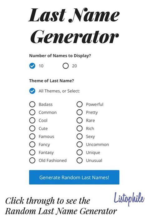 Last name generator – Artofit