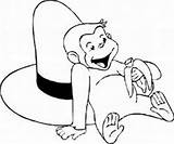 Curious George Eating Banana Coloring Page  NetArt sketch template