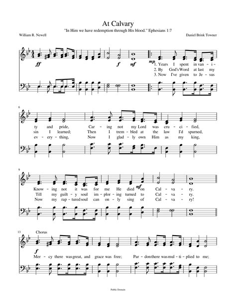 At Calvary Sheet music for Piano, Organ (Mixed Duet) | Musescore.com