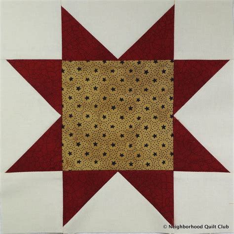 Neighborhood Quilt Club: North Star - Quilt Block Tutorial