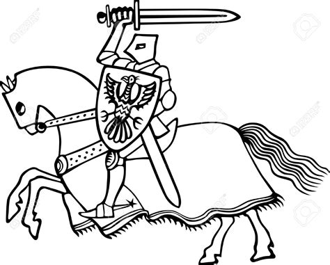 knight on horse clipart black and white 20 free Cliparts | Download images on Clipground 2024