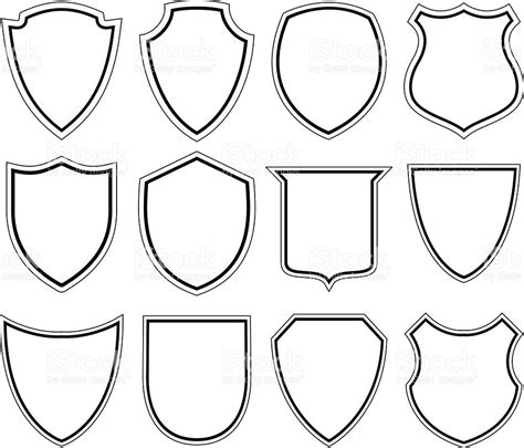 Set of shield icons | Shield icon, Badge template, Medieval crafts