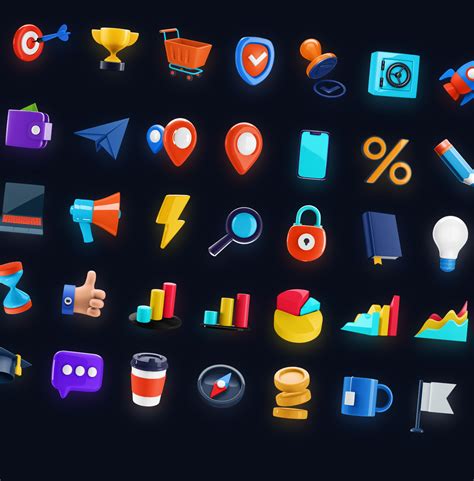 Business 3D Icons | Free :: Behance