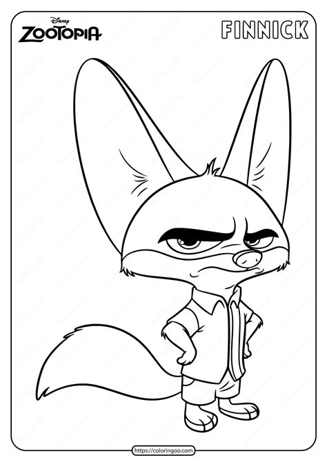 Finnick is a lithe, squat-bodied fennec fox with tan fur. He has a cream-colored face, paw pads ...