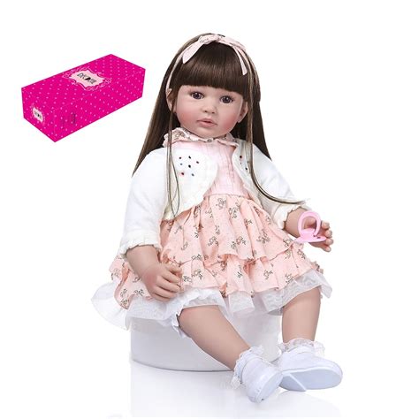 Decdeal 24 inch Baby Doll Big Size Lifelike Silicone Rebirth Dolls Soft ...