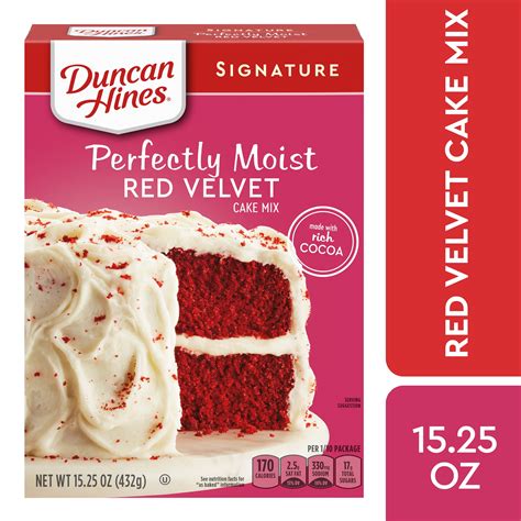 Duncan Hines Signature Perfectly Moist Red Velvet Cake Mix, 15.25 OZ ...