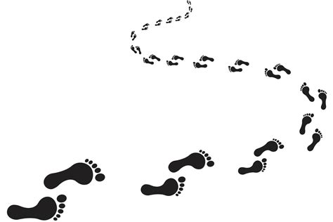 Footprints on a curved path | Art with meaning, Footprint images, Clip art