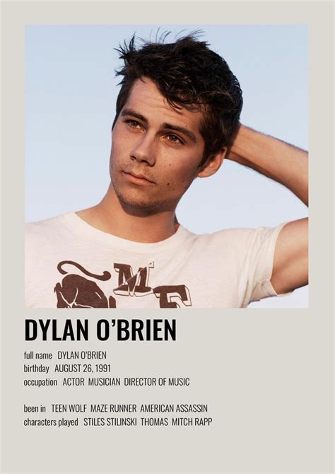 dylan o'brien alternative minimalist poster | Dylan o'brien, Teen wolf ...