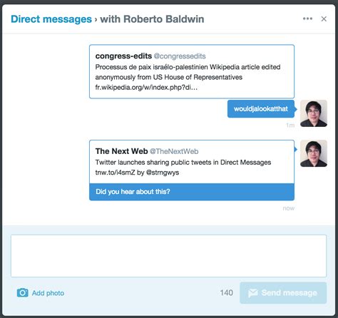 Twitter Launches Sharing Public Tweets in Direct Messages