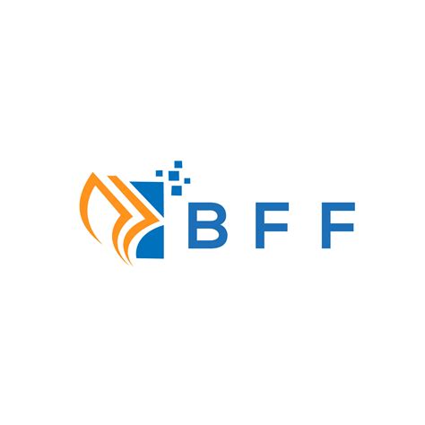 BFF credit repair accounting logo design on white background. BFF creative initials Growth graph ...