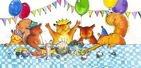 Sammy squirrel and his friends. By Jill Latter, Illustrator: Happy Birthday | Squirrel, Happy ...