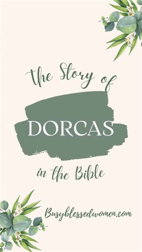 Story of Dorcas in the Bible