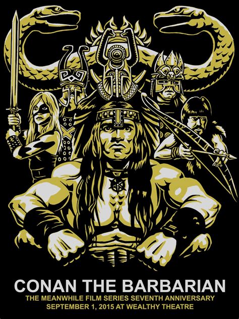 Conan the Barbarian Screen Printed Poster 18x24 Arnold Schwarzenegger ...