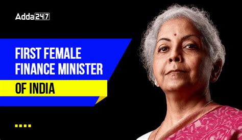 First Female Finance Minister of India, Know the Name