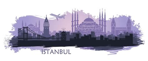 Premium Vector | Landscape of the Turkish city of Istanbul Abstract ...