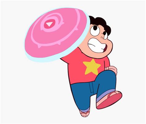 Steven Universe Holding His Shield - Steven Universe With Shield, HD Png Download - kindpng