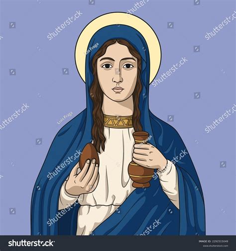 Saint Mary Magdalene Colored Vector Illustration Stock Vector (Royalty ...