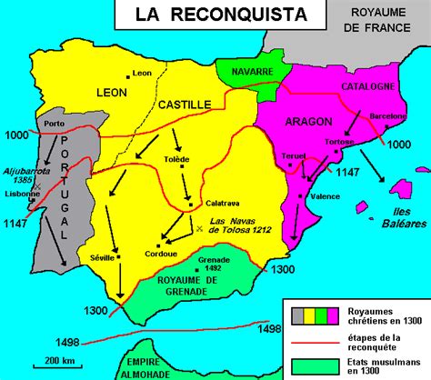 Carte de la reconquista espagnole